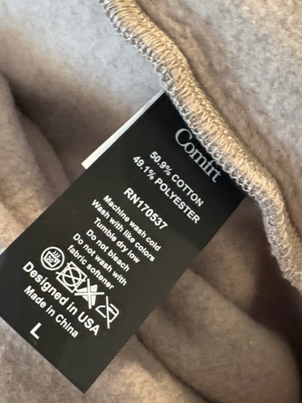NWT Comfrt Signature Straight Leg - BARK, Large - Picture 5 of 5